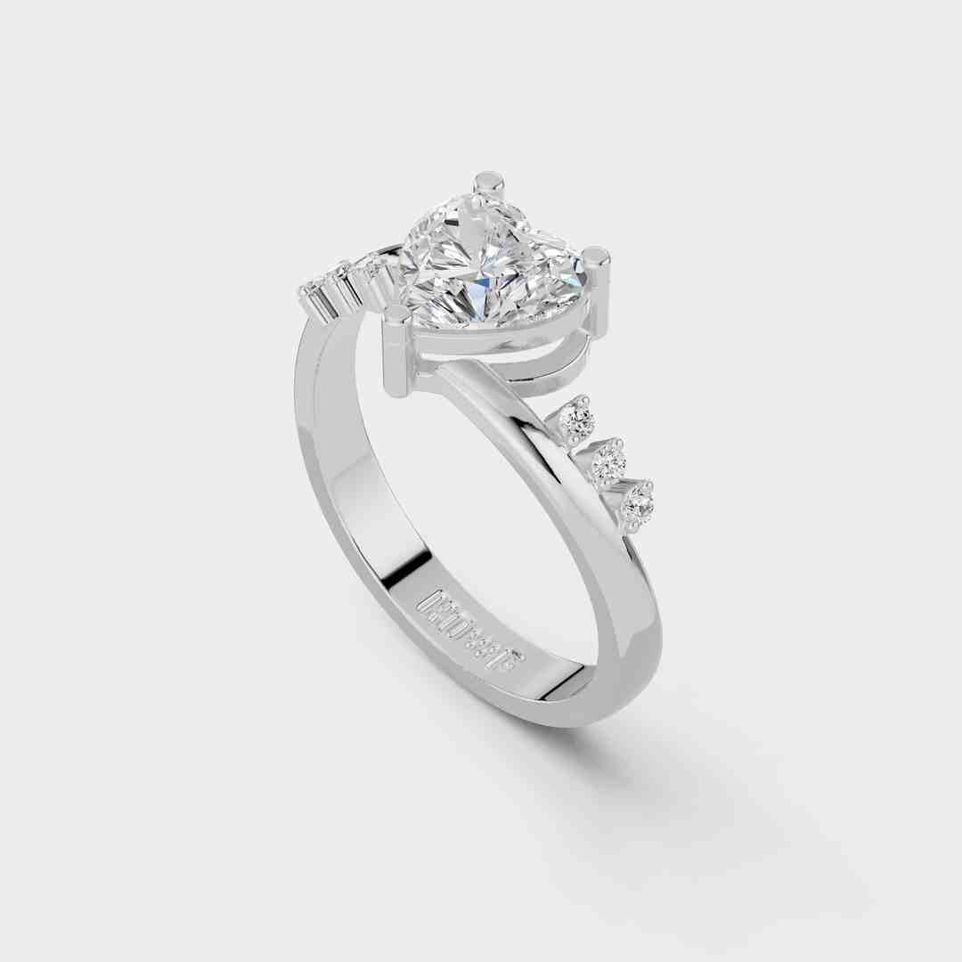 Heart Shape Diamond Solitaire Ring